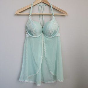 La Senza Pastel Green Camisole Babydoll Lingerie